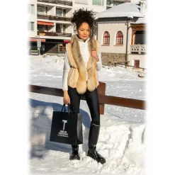Miriam Tirinzoni - Fox Fur Vest - Caramel - Vest - Luxury Exclusive Collection - Avvenice