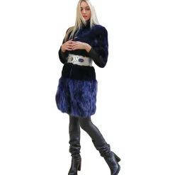 Miriam Tirinzoni - Fur Dress - Blue - Dress - Luxury Exclusive Collection - Avvenice