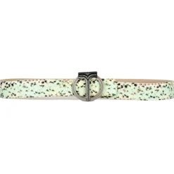 Miriam Tirinzoni - Green Calf Leather Belt with Python Print - Belt - Luxury Exclusive Collection - Avvenice