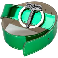 Miriam Tirinzoni - Green Patent Leather Belt - Belt - Luxury Exclusive Collection - Avvenice