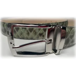 Miriam Tirinzoni - Green Python Leather Men’s Belt - Belt - Luxury Exclusive Collection - Avvenice
