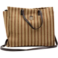 Miriam Tirinzoni - Jacquard Fabric Bag - Brown - Bag - Luxury Exclusive Collection - Avvenice