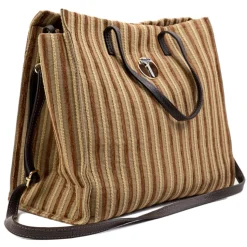 Miriam Tirinzoni - Jacquard Fabric Bag - Brown - Bag - Luxury Exclusive Collection - Avvenice