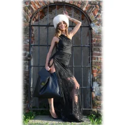 Miriam Tirinzoni - Large Black Bag - Bags - Luxury Exclusive Collection - Avvenice