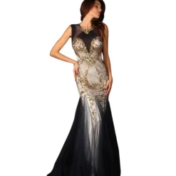 Miriam Tirinzoni - Long Tailored Dress - Blue - Dresses - Luxury Exclusive Collection - Avvenice