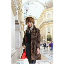 Miriam Tirinzoni - Mink Fur Headpiece - Brown - Headwear - Luxury Exclusive Collection - Avvenice