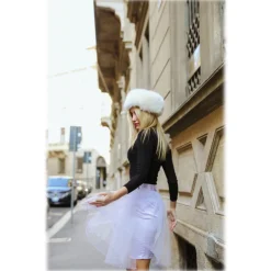 Miriam Tirinzoni - Mink Fur Headpiece - White - Headwear - Luxury Exclusive Collection - Avvenice