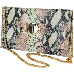 Miriam Tirinzoni - Python Print Calf Leather Bag - Grey Green - Bag - Luxury Exclusive Collection - Avvenice