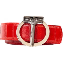 Miriam Tirinzoni - Red Anguilla Leather Belt - Belt - Luxury Exclusive Collection - Avvenice