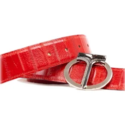 Miriam Tirinzoni - Red Anguilla Leather Belt - Belt - Luxury Exclusive Collection - Avvenice