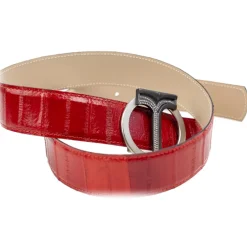 Miriam Tirinzoni - Red Anguilla Leather Belt - Belt - Luxury Exclusive Collection - Avvenice