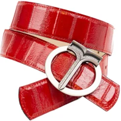 Miriam Tirinzoni - Red Anguilla Leather Belt - Belt - Luxury Exclusive Collection - Avvenice