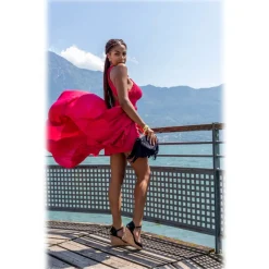 Miriam Tirinzoni - Suede Leather Bag - Gradient Purple - Bags - Luxury Exclusive Collection - Avvenice