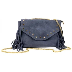 Miriam Tirinzoni - Suede Leather Bag - Light Grey - Bags - Luxury Exclusive Collection - Avvenice