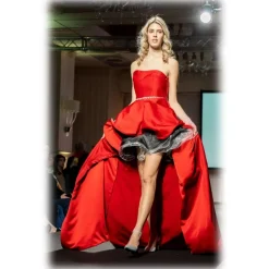 Miriam Tirinzoni - Sweet Life Dress - Red Grey Black - Dresses - Luxury Exclusive Collection - Avvenice