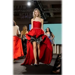 Miriam Tirinzoni - Sweet Life Dress - Red Grey Black - Dresses - Luxury Exclusive Collection - Avvenice