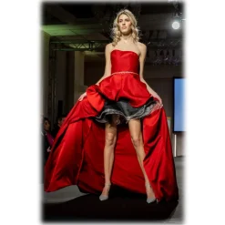 Miriam Tirinzoni - Sweet Life Dress - Red Grey Black - Dresses - Luxury Exclusive Collection - Avvenice