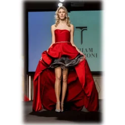 Miriam Tirinzoni - Sweet Life Dress - Red Grey Black - Dresses - Luxury Exclusive Collection - Avvenice