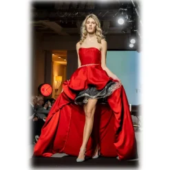 Miriam Tirinzoni - Sweet Life Dress - Red Grey Black - Dresses - Luxury Exclusive Collection - Avvenice