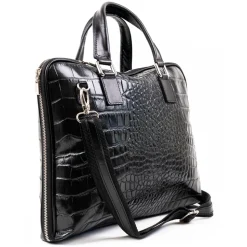 Miriam Tirinzoni - Unisex Cowhide Leather Bag with Crocodile Print - Bags - Luxury Exclusive Collection - Avvenice