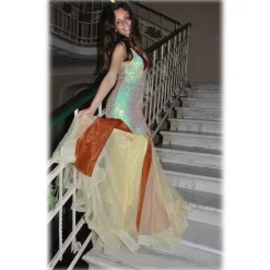 Miriam Tirinzoni - Yellow Sequin Dress - Dresses - Luxury Exclusive Collection - Avvenice