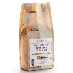 Molino Bertolo - Black Currant Type 1 Flour - Made With Fruit - Type 1 Soft Wheat Flour with Black Currant Flakes - 1 Kg - Avvenice