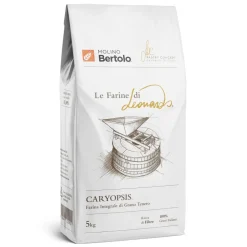 Molino Bertolo - Caryopsis® - The Flours of Leonardo® - Wholemeal Flour of Italian Soft Grain - 5 Kg - Avvenice