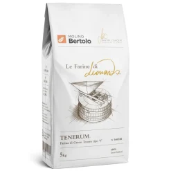 Molino Bertolo - Tenerum® - The Flours of Leonardo® - Flour Type 0 of Italian Soft Grain - 5 Kg - Avvenice