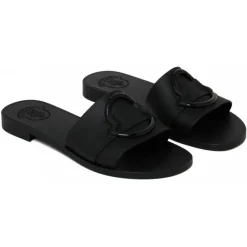 Moncler - Black Mon Slides - Moncler Exclusive Luxury Collection - Avvenice