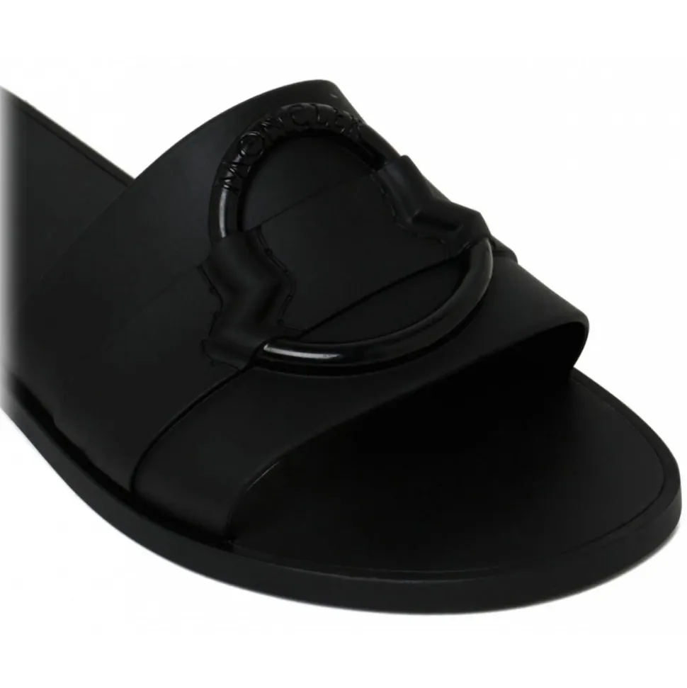 Moncler - Black Mon Slides - Moncler Exclusive Luxury Collection - Avvenice