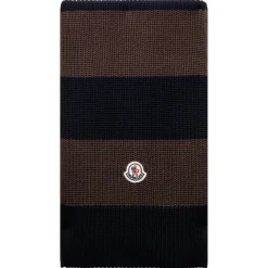 Moncler - Brown and Black Scarf - Moncler Exclusive Luxury Collection - Avvenice