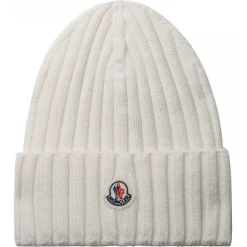 Moncler - Cream White Beanie - Moncler Exclusive Luxury Collection - Avvenice