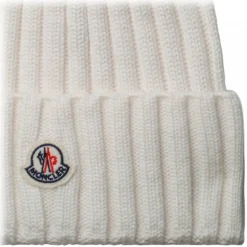 Moncler - Cream White Beanie - Moncler Exclusive Luxury Collection - Avvenice
