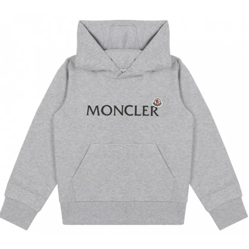 Moncler - Light Grey Logo Hoodie - Moncler Exclusive Luxury Collection - Avvenice