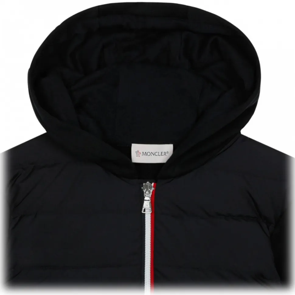 Moncler - Lightly Padded Dark Blue Cardigan - Moncler Exclusive Luxury Collection - Avvenice