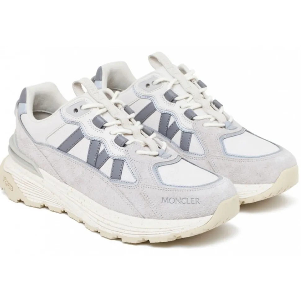 Moncler - Lite White Runner Low Top Sneakers - Moncler Exclusive Luxury Collection - Avvenice