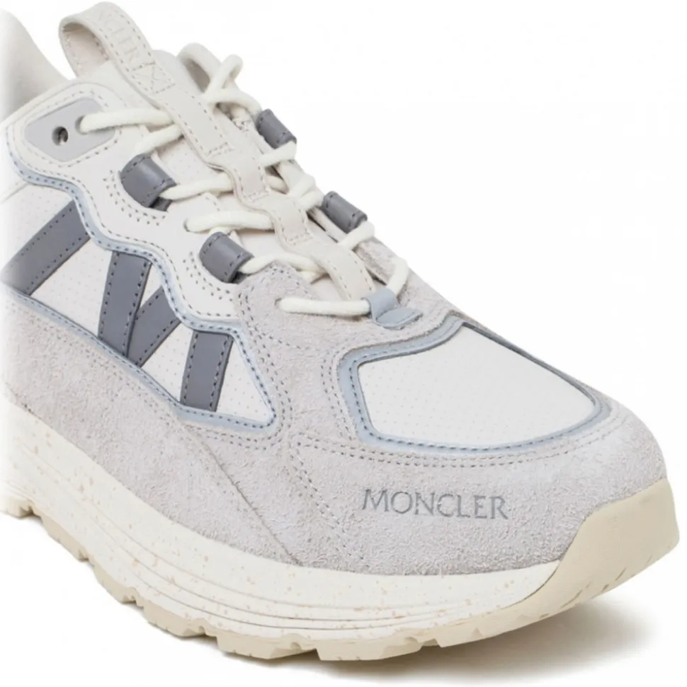 Moncler - Lite White Runner Low Top Sneakers - Moncler Exclusive Luxury Collection - Avvenice