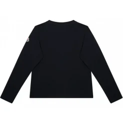 Moncler - Long-Sleeved Blue Cotton T-Shirt - Moncler Exclusive Luxury Collection - Avvenice