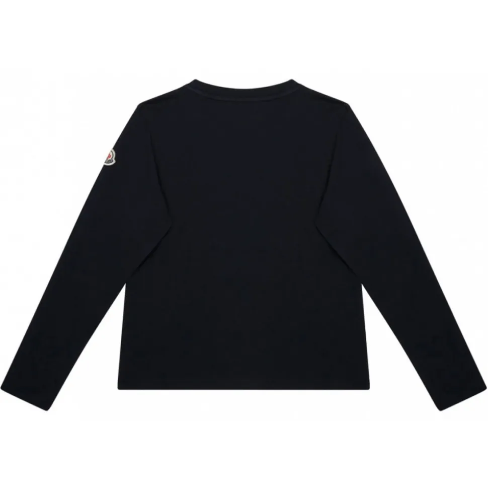 Moncler - Long-Sleeved Blue Cotton T-Shirt - Moncler Exclusive Luxury Collection - Avvenice