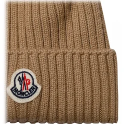 Moncler - Sand Beige Pompom Beanie - Moncler Exclusive Luxury Collection - Avvenice