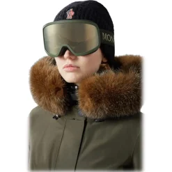 Moncler - Terrabeam Ski Goggles - Matte Dark Green & Brown - Moncler Eyewear - Avvenice
