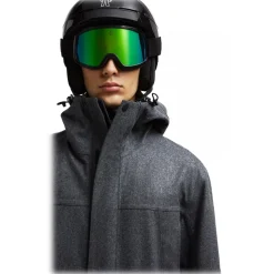 Moncler - Terrabeam Ski Goggles - Shiny Black & Iridescent Aqua Green - Moncler Eyewear - Avvenice