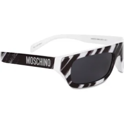 Moschino - Brushstroke Sunglasses - White - Moschino Eyewear - Avvenice