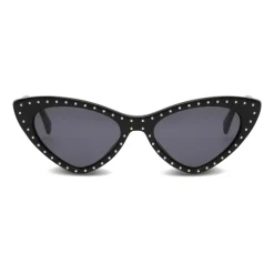 Moschino - Cat Eye Sunglasses with Micro Studs - Black - Moschino Eyewear - Avvenice
