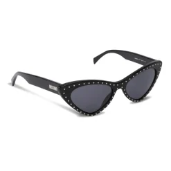 Moschino - Cat Eye Sunglasses with Micro Studs - Black - Moschino Eyewear - Avvenice