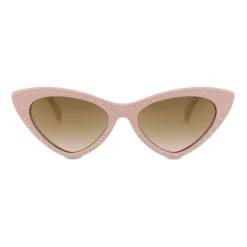 Moschino - Cat Eye Sunglasses with Micro Studs - Pale Pink - Moschino Eyewear - Avvenice