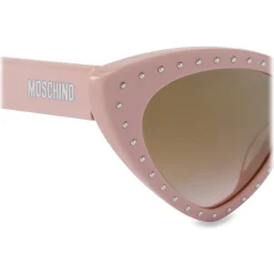 Moschino - Cat Eye Sunglasses with Micro Studs - Pale Pink - Moschino Eyewear - Avvenice