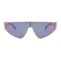 Moschino - Flat-Top Bijou Chain Sun Mask - Purple - Moschino Eyewear - Avvenice