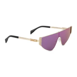 Moschino - Flat-Top Bijou Chain Sun Mask - Purple - Moschino Eyewear - Avvenice