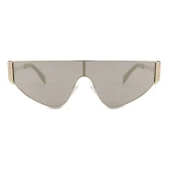 Moschino - Flat-Top Bijou Chain Sun Mask - Gold - Moschino Eyewear - Avvenice